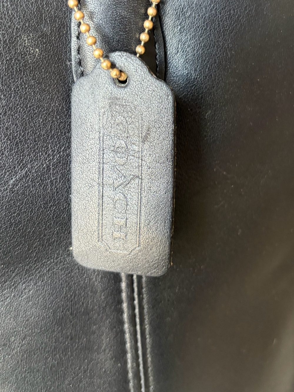 Coach Black Leather Laptop Shoulder Bag - Picture 6 of 9